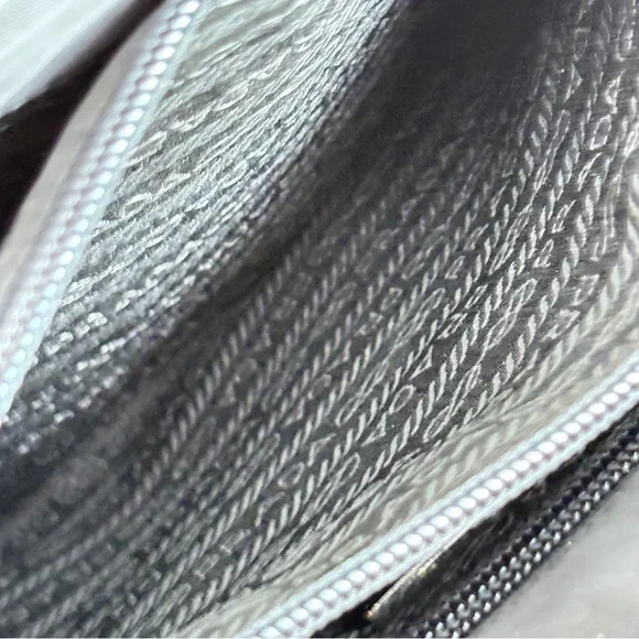 PRADA BLACK METAL HANDLE NYLON SATCHELL TOTE BAG - Picture 9 of 15